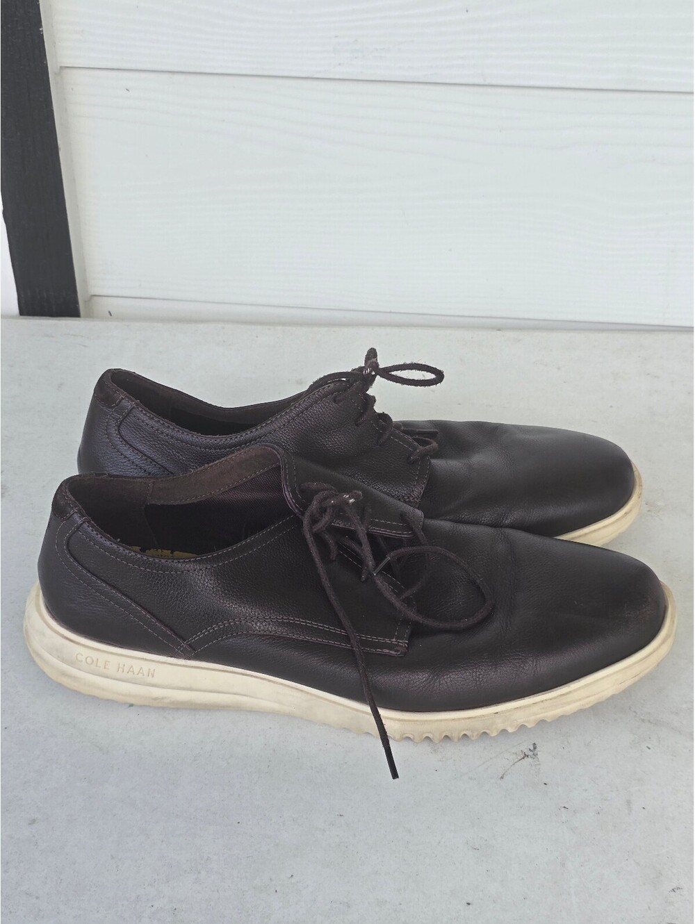 Cole Haan Grand Men’s Brown Leather Oxford 13M Sneakers Casual Dress Shoes